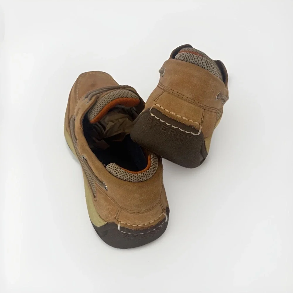 Sperry Top Sider Lanyard Men's Boat Shoes 12 Tan Leather Lace up 0777924